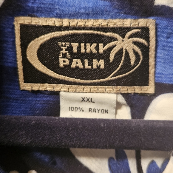 Tiki Palm Mens Hawaiian 2xl xxl shirt - Picture 2 of 2